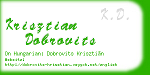 krisztian dobrovits business card