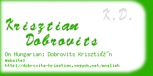 krisztian dobrovits business card